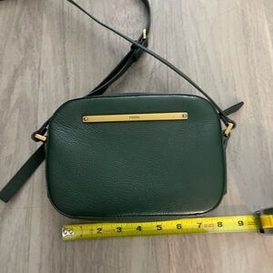 Fossil Dark Green Crossbody Camera Bag